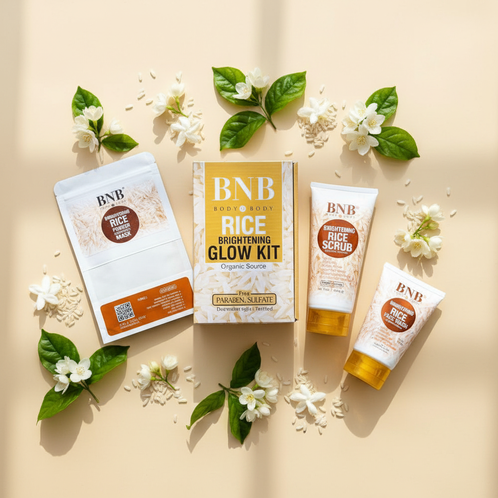 BNB Rice Flat Lay