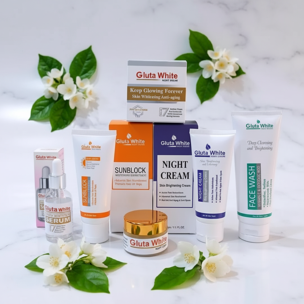 Gluta White Flat Lay